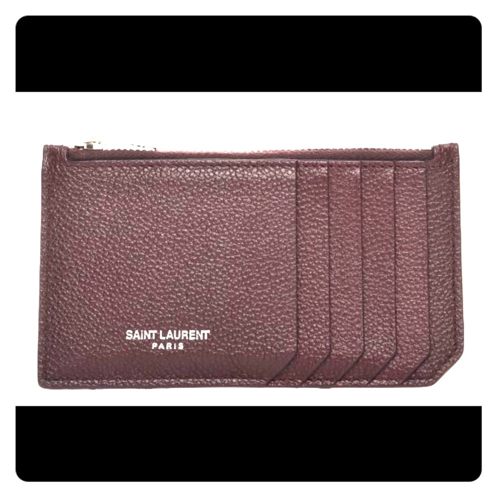 SOLD - SAINT LAURENT 5 FRAGMENTS ZIP CARD HOLDER